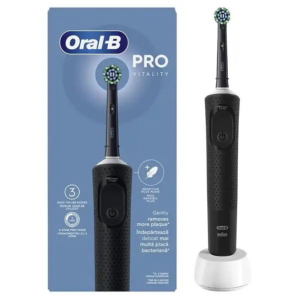 Oral-B Vitality Pro Black Ηλεκτρική Οδοντόβουρτσα Επαναφορτιζόμενη