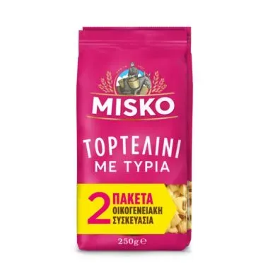 MISKO ΤΟΡΤΕΛΙΝΙ ΜΕ ΤΥΡΙΑ ΟΙΚΟΓΕΝΕΙΑΚΗ ΣΥΣΚΕΥΑΣΙΑ 2Χ250GR