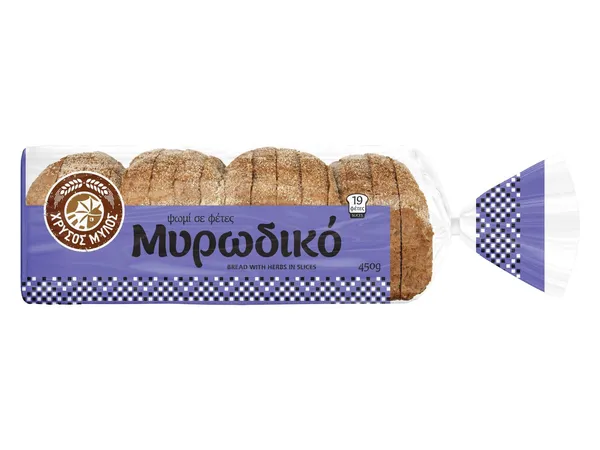 Ψωμί με μυρωδικά σε φέτες