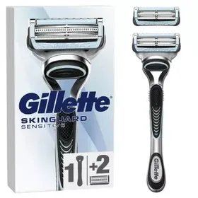 Gillette SkinGuard Sensitive Ανδρική Ξυριστική Μηχανή , 1 Λαβή, 2 Ανταλλακτικές Κεφαλές