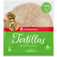 Παπαδοπούλου Τορτίγια Ολικής Άλεσης 6τεμ 360gr