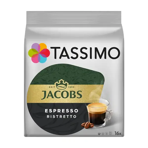 Jacobs Tassimo Καφές Espresso Ristretto Σε Κάψουλες 16τεμ. 128γρ.