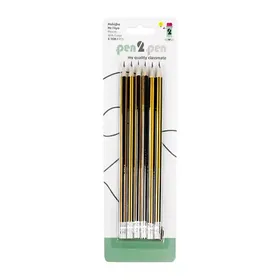 Pen 2 Pen Μολύβια Με Γόμα Blister 6τεμ.