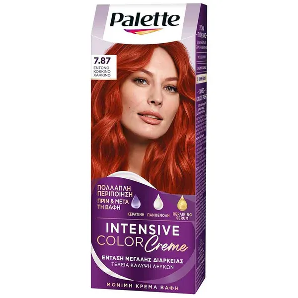 Schwarzkopf Palette Intensive Color Creme Βαφή Μαλλιών No7.87 Έντονο Κόκκινο Χάλκινο