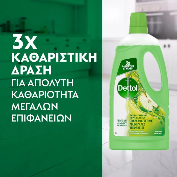 Πολυκαθαριστικό Μεγάλων Επιφανειών Αντιβακτηριδιακό 1L
