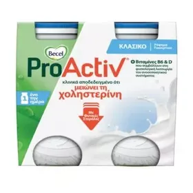 BECEL PROACTIV Ρόφημα Γιαουρτιού Κλασικό 4x75gr