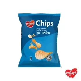 ΕΠΙΛΟΓΗ ΜΟΥ Chips Κυματιστά Αλάτι, Ρίγανη, BBQ 120γρ.