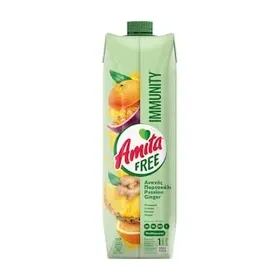 AMITA Φρουτοποτό Immunity Free Ανανάς Πορτοκάλι Ginger 1lt