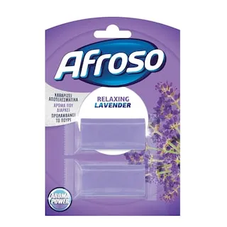 AFROSO Καθαριστικό Block Τουαλέτας Relaxing Lavender 2x40g