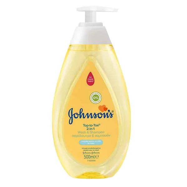 Johnson's Baby Top-to-Toe Αφρόλουτρο & Σαμπουάν Με Αντλία 500ml.