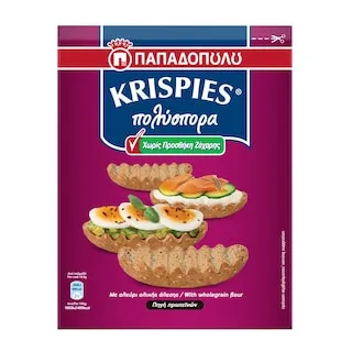 KRISPIES Παξιμαδάκια Krispies Πολύσπορα Χωρίς Προσθήκη Ζάχαρης 200g