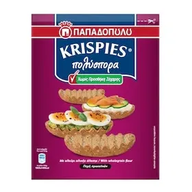 KRISPIES Παξιμαδάκια Krispies Πολύσπορα Χωρίς Προσθήκη Ζάχαρης 200g