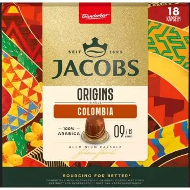 JACOBS Κάψουλες Καφέ Espresso Origins Colombia 18x5.2g