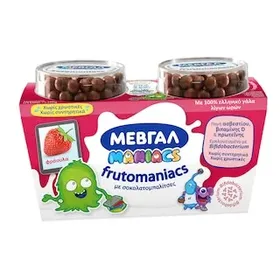 FRUTOMANIACS Επιδόρπιο Γιαουρτιού Φράουλα Σοκολατομπαλίτσες 2x140g