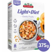 Νιφάδες από Σιτάρι Ολικής Άλεσης & Ρύζι με Εξωτικά Φρούτα Millhouse 375 g