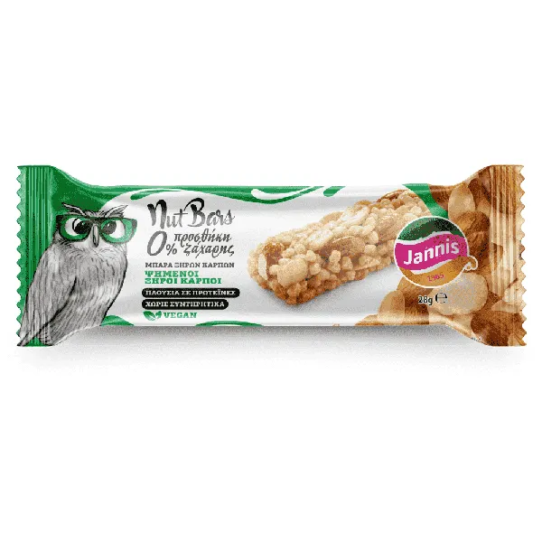 Jannis Μπάρα Ξηρών Καρπών 0% Ζάχαρη 28gr