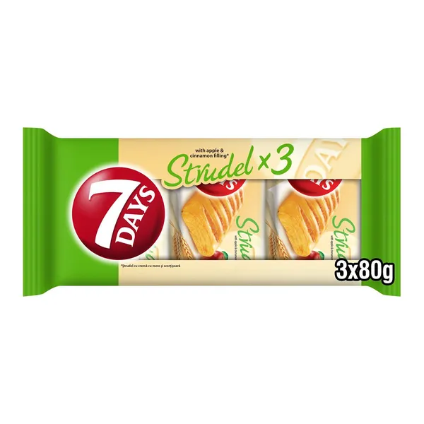 Strudel 7DAYS με μήλο & καννέλα 3x80gr