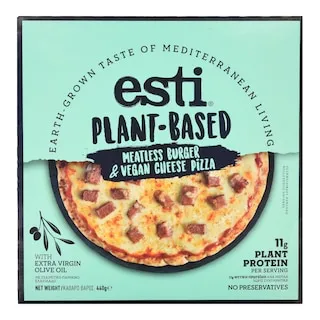 ESTI Πίτσα Vegan Φυτικό Burger & Τυρί 440g