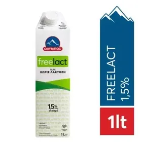 ΟΛΥΜΠΟΣ ΓΑΛΑ ΧΩΡΙΣ ΛΑΚΤΟΖΗ FREELACT ΑΓΕΛΑΔΟΣ 1,5% 1 lt TGA