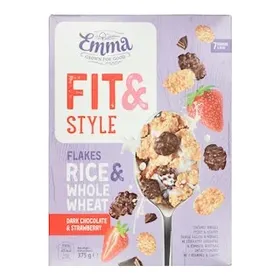 EMMA Δημητριακά Fit & Style Μαύρη Σοκολάτα Φράουλα 375g