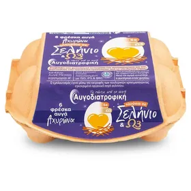 Αυγοδιατροφική Αυγά Αχυρώνα Σελήνιο 6x53-63γρ.