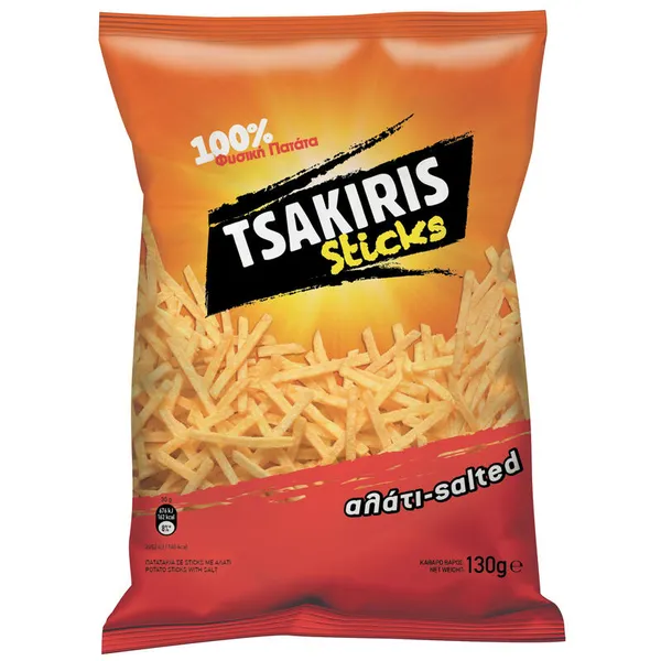 πατατάκια sticks αλάτι 130γρ.