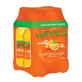 GREEN ΒΥΣΣΙΝΑΔΑ ΜΕ 20% ΧΥΜΟ Με Ανθρακικό Χωρίς Ζάχαρη 6x330ml