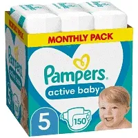 Pampers Πάνες Active Baby Monthly Pack (150τεμ) Νο5