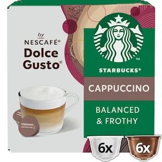 STARBUCKS Κάψουλες Καφέ Dolce Gusto Cappuccino 6x14.5g&6x5.5g