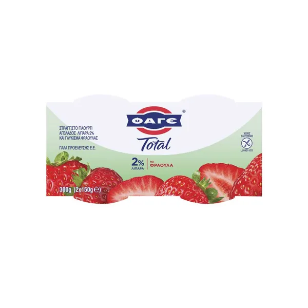 Γιαούρτι Στραγγιστό 2% Φράουλα 2x150g