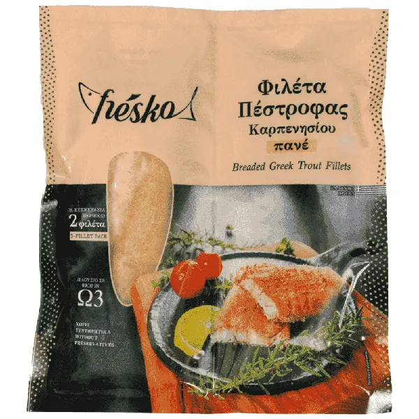 FRESKOS φιλέτα πέστροφας Καρπενησίου πανέ