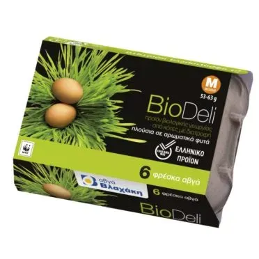 Βλαχάκη Αυγά Biodeli 6x63g