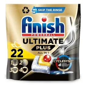 Ταμπλέτες πλυντηρίου πιάτων FINISH ultimate plus all in 1 lemon 22τεμ.