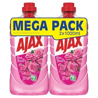 AJAX Καθαριστικό Πατώματος Γιορτή Λουλουδιών Ρόδο της Αυγής 2x1lt