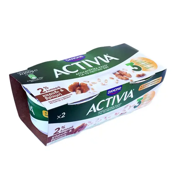 Activia Επιδόρπιο Γιαουρτιού Καρύδι & Βρώμη 2x200γρ.