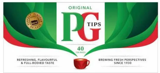 Τσάι PG'S tips Αγγλίας 116gr 40 φάκελα