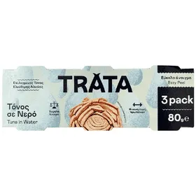 TRATA τόνος σε νερό 80g (3τεμ.) (στρ. βάρος 168g)