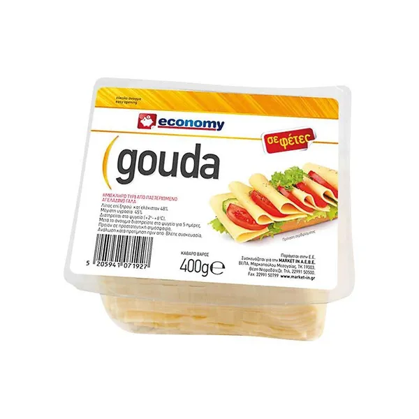ECONOMY τυρί γκούντα σε φέτες 400γρ.