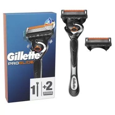 Gillette ProGlide Ανδρικό ξυραφάκι, 1 Ξυραφάκι Gillette πέντε λεπίδων +  2 ανταλλακτικές κεφαλές