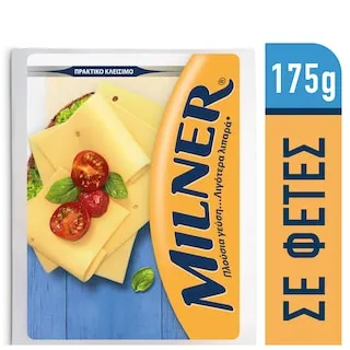 MILNER Ολλανδίας Μαλακό τυρί σε Φέτες με 18% λιπαρά Fresh lock 175gr