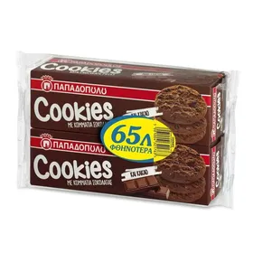μπισκότα cookies με κομματάκια σοκολάτας