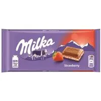 Σοκολάτα Γάλακτος με Φράουλα Milka 100g