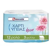 ECONOMY Χαρτί Υγείας Decor 3 Φύλλων 12τεμ. 864gr
