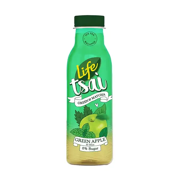 LIFE ΤΣΑΙ Ice Green & Matcha Tea Πράσινο Μήλο & Δυόσμος 500ml