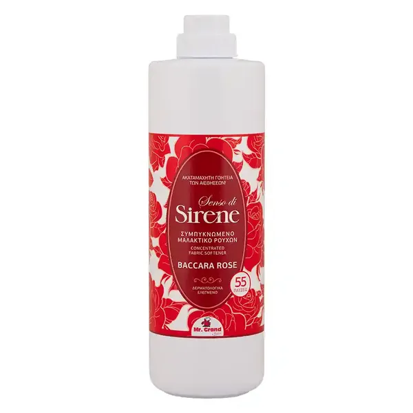 Συμπυκνωμένο μαλακτικό ρούχων MR. GRAND Senso Di Sirene amber aqua, cotton musk, baccara rose 55μεζ. 1λίτ.