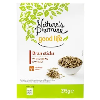 NATURE'S PROMISE Δημητριακά Bran Sticks 375g