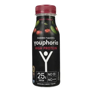 YOUPHORIA Ρόφημα Γιαουρτιού High Protein Κεράσι 250ml