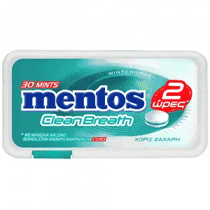 Mentos Clean Breath 2hrs Wintergreen 21gr