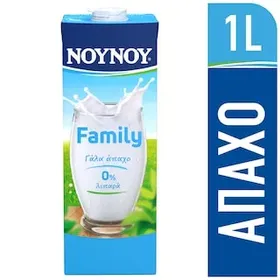 ΝΟΥΝΟΥ Αγελαδινό Γάλα Υψηλής Θερμικής Επεξεργασίας Άπαχο 1lt