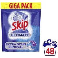 Skip Απορρυπαντικό Πλυντηρίου Ρούχων Κάψουλες Ultimate Extra Stain 48μεζ